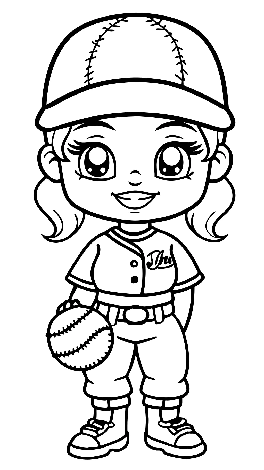 coloriages de softball imprimable